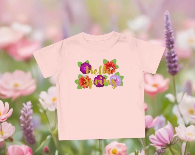 Bio Baby T-Shirt mit Frühlingsmotiv