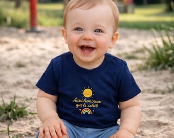 Baby T-Shirt „Sonne und Regenbogen“