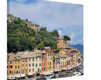 Portofino Leinwand – Mediterranes Wandbild aus Italien