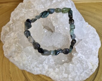 Emerald - tumbled stone bracelet - natural stones - lithotherapy