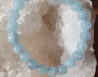 Bracelet en pierre naturelle aigue marine