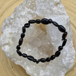 Celestial Eye Obsidian - tumbled stone bracelet - natural stones - lithotherapy - Celestial Eye Obsidian bracelet