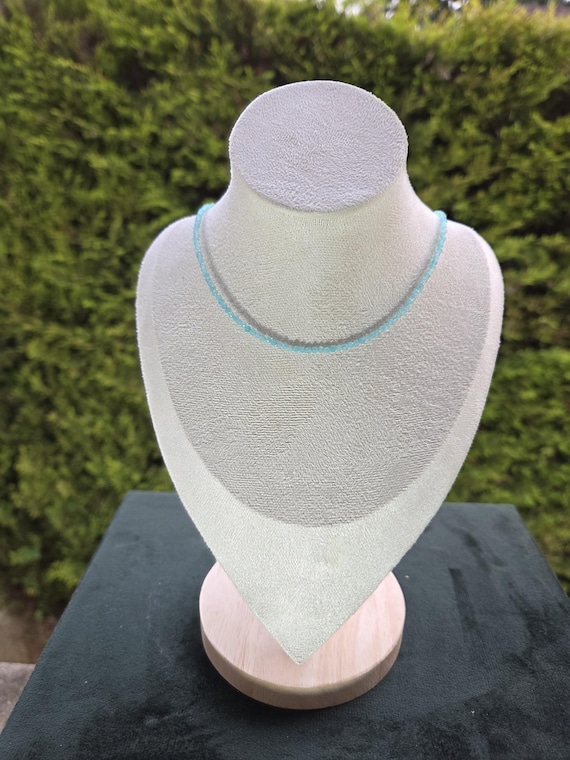 Amazonite - Collier sur mesure - Collier en pierre naturelle Amazonite en perles facettées de 2 mm - Collier Amazonite - collier delicat -