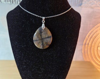 chiastolite pendant