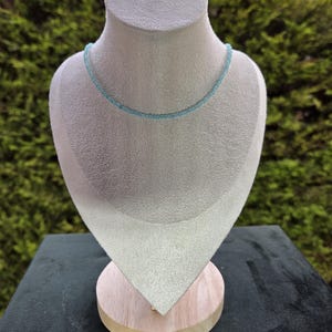 Amazonite - Custom-made necklace - Amazonite natural stone necklace with 2mm faceted beads - Amazonite necklace - delicate necklace - image 11