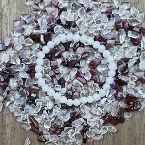 White jade - white jade natural stone bracelet in 6mm beads