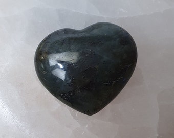Labradorite natural stone heart