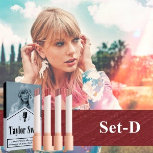 Taylor Swift Lipstick, Taylor Swift Cigarette Lipsticks Set, Personalized Handmade Taylor Swift Cigarette Box, Gift for her,Bridesmaid gift Set D