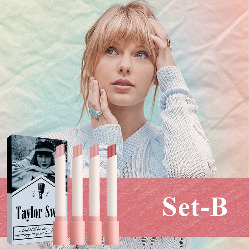 Taylor Swift Lipstick, Taylor Swift Cigarette Lipsticks Set, Personalized Handmade Taylor Swift Cigarette Box, Gift for her,Bridesmaid gift Set B