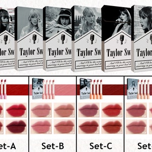 Taylor Swift Lipstick, Taylor Swift Cigarette Lipsticks Set, Personalized Handmade Taylor Swift Cigarette Box, Gift for her,Bridesmaid gift image 1