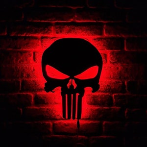 Punisher Led Sign - Punisher Skull Fans Led Light - Punisher Light Wall Decor -  Gifts For Her - Christmas Gift