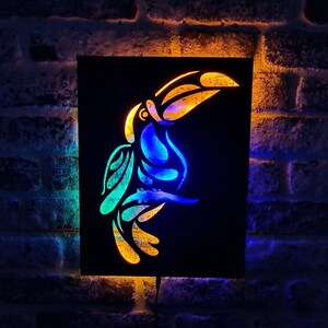 Parrot Led Sign - Parrot Animal Led Light - Kids Room Lighted Wall Decor -  Gifts For Him - Christmas Gift