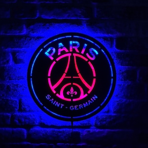 Paris Saint Germain FC Led Sign - Paris Saint Football Team Fans Led Light - Football Lighted Wall Decor -  Gifts For Him - Christmas Gift