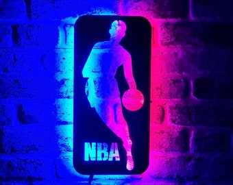 Nba Led Sign - Nba Basketball Fans Led Light - Lighted Wall Decor -  Gifts For Him - Christmas Gift