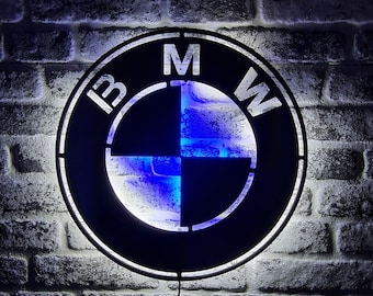 BMW Led Neon Lighted Sign, Perfect Illuminated Man Cave Wall Decor, M Power Led Sign, Bmw Car Fans Christmas Gift