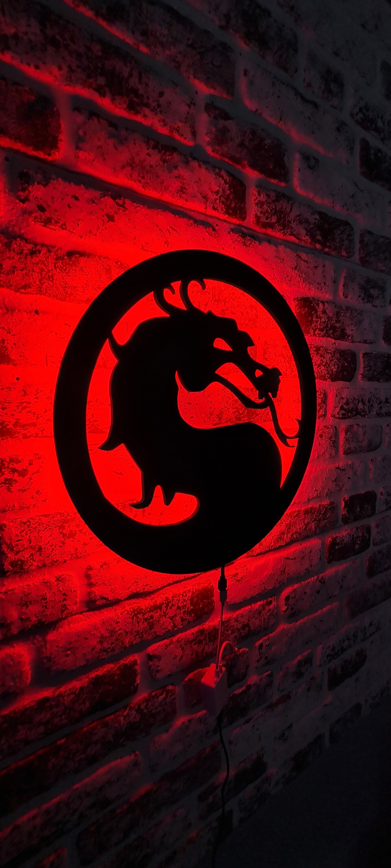 Mortal Kombat Dragon Led Sign - Dragon Fans Led Light - Lighted Wall ...