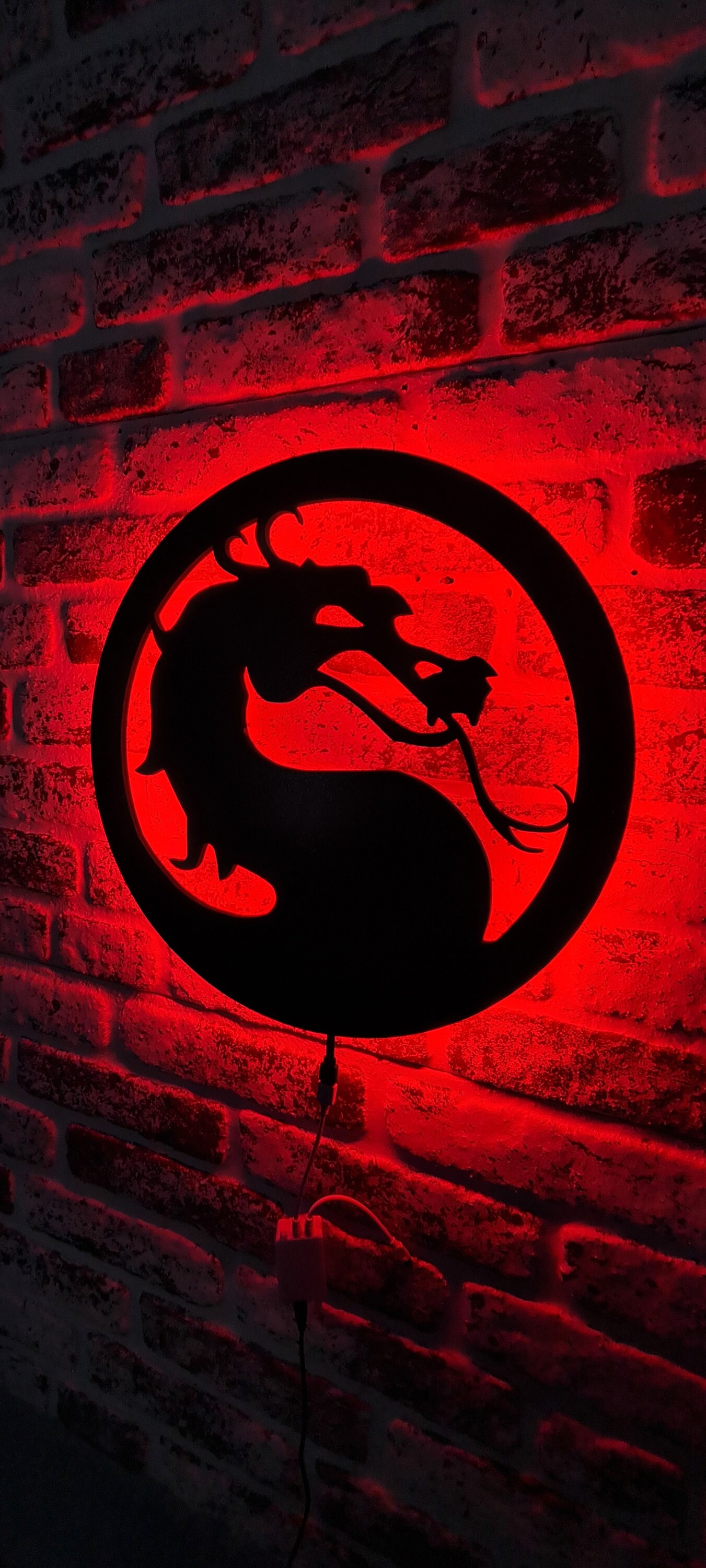 Mortal Kombat Dragon Led Sign - Dragon Fans Led Light - Lighted Wall ...
