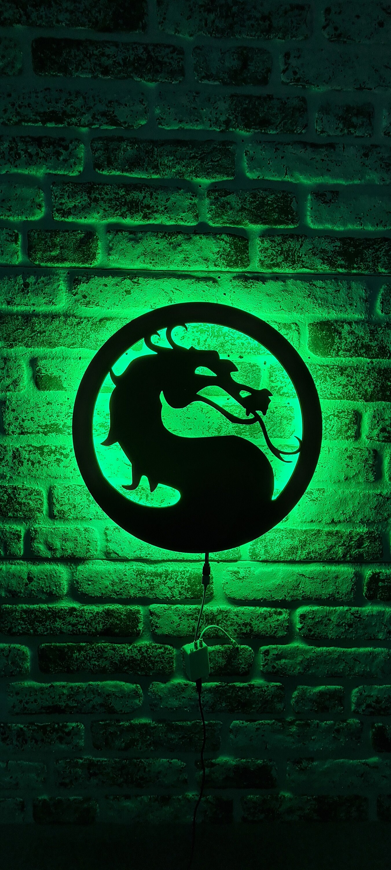 Mortal Kombat Dragon Led Sign - Dragon Fans Led Light - Lighted Wall ...