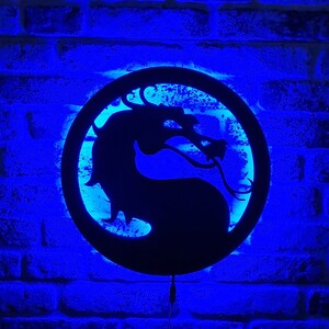 Mortal Kombat Dragon Led Sign - Dragon Fans Led Light - Lighted Wall ...