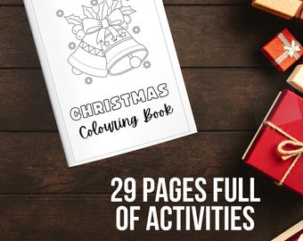 Christmas Kids Activity Worksheets Printable PDF, Printable Christmas Party Activities for Kids, Christmas Kids School Printable Worksheets
