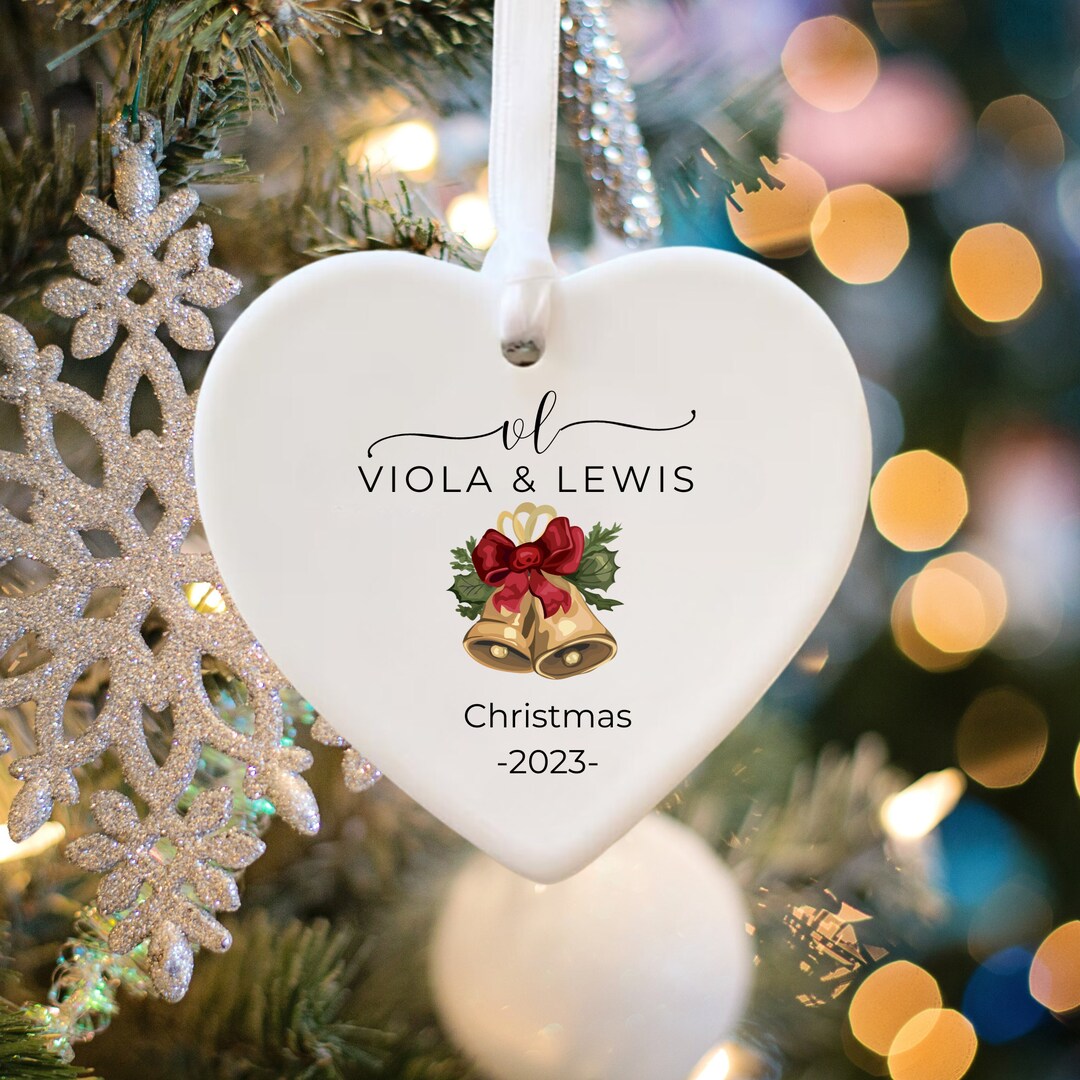 Couples Christmas Ornament Personalized Couple Names Christmas Ornament