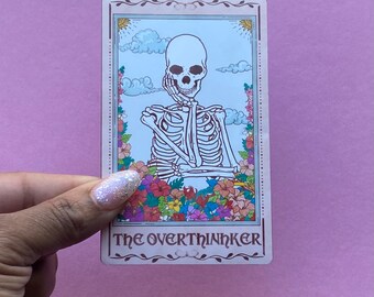 Overthinking Tarot Stickie | Aesthetic Mystic Vinyl Sticker