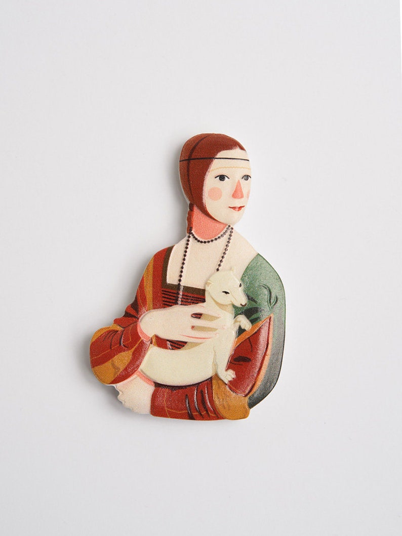 Refrigerator Magnet Lady with an Ermine Leonardo da Vinci Krakow Museum image 1