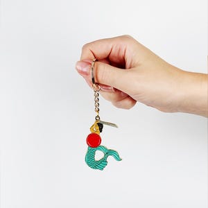 Warsaw Mermaid Keychain – Syrenka Souvenir | Polish Symbol of Courage | Travel Keyring