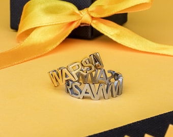 WARSAW Ring – Polish Capital City Jewelry | Stainless Steel Ring | Warsaw Souvenir Gift