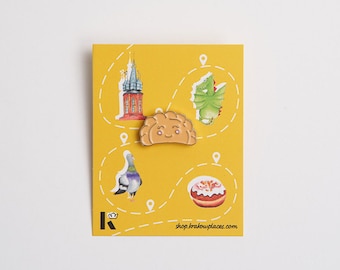 Pierogi Enamel Pin – Dumpling Lover Gift | Polish Foodie Accessory | Cute Enamel Lapel Pin