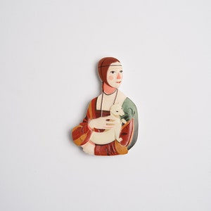 Refrigerator Magnet Lady with an Ermine Leonardo da Vinci Krakow Museum image 4