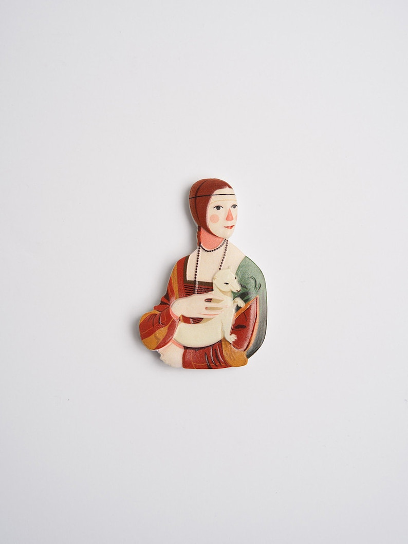 Refrigerator Magnet Lady with an Ermine Leonardo da Vinci Krakow Museum image 4