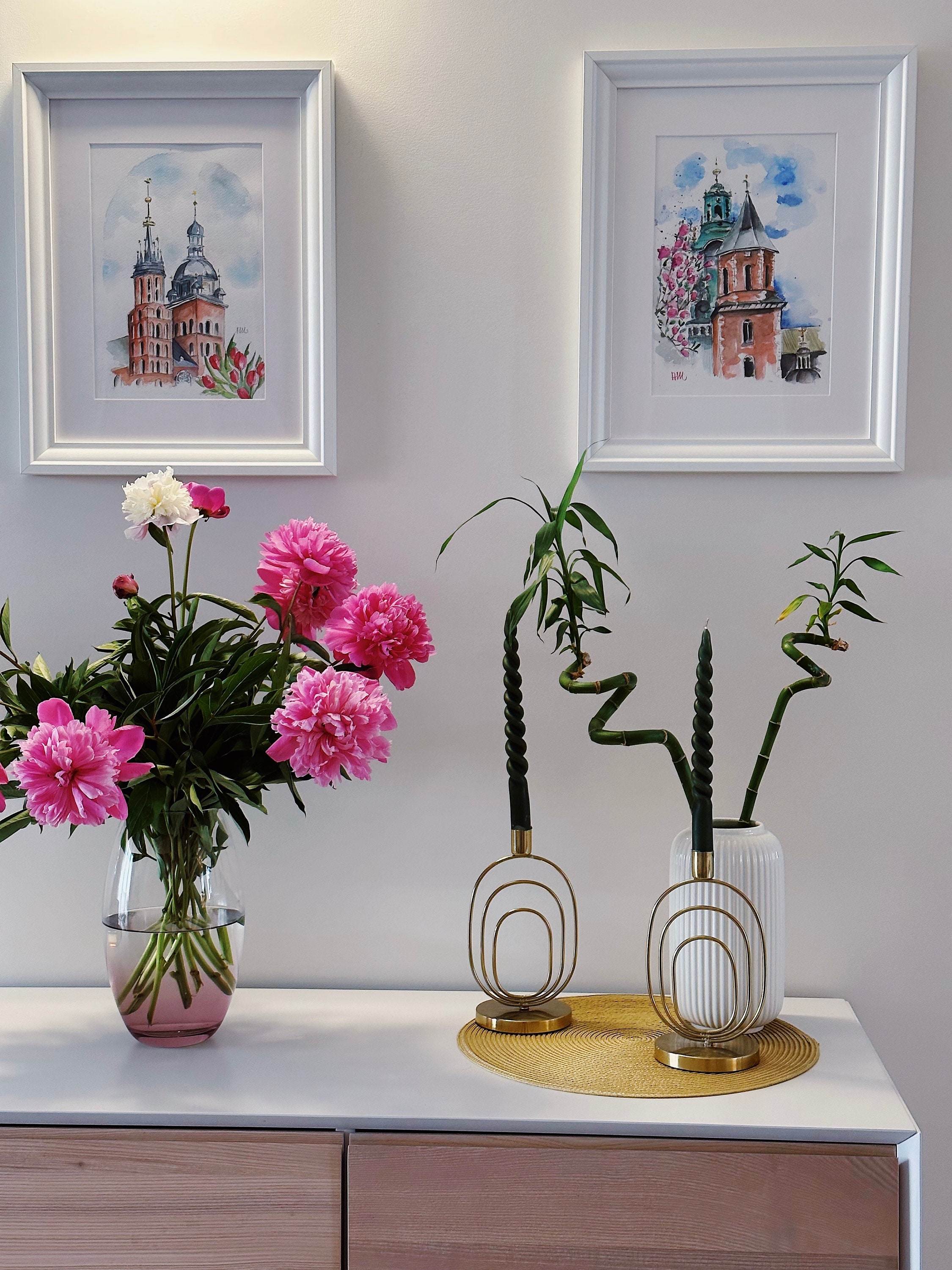 Waterverfkunstwerk Magnolia op de binnenplaats van Wawel, Krakau, Polen -  Etsy België, image size:2250x3000