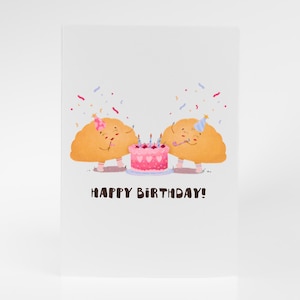 Happy Birthday Pierogi Card – Cute Polish Birthday Greeting | Funny Dumpling Card | Foodie Celebration Card