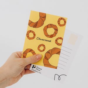 Bagel Postkarte | Süße Brezel Karte | Souvenir aus Polen