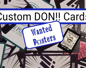 Custom DON!! Cards - Wanted Posters, Straw Hat Pirates - Unofficial One Piece Card Game