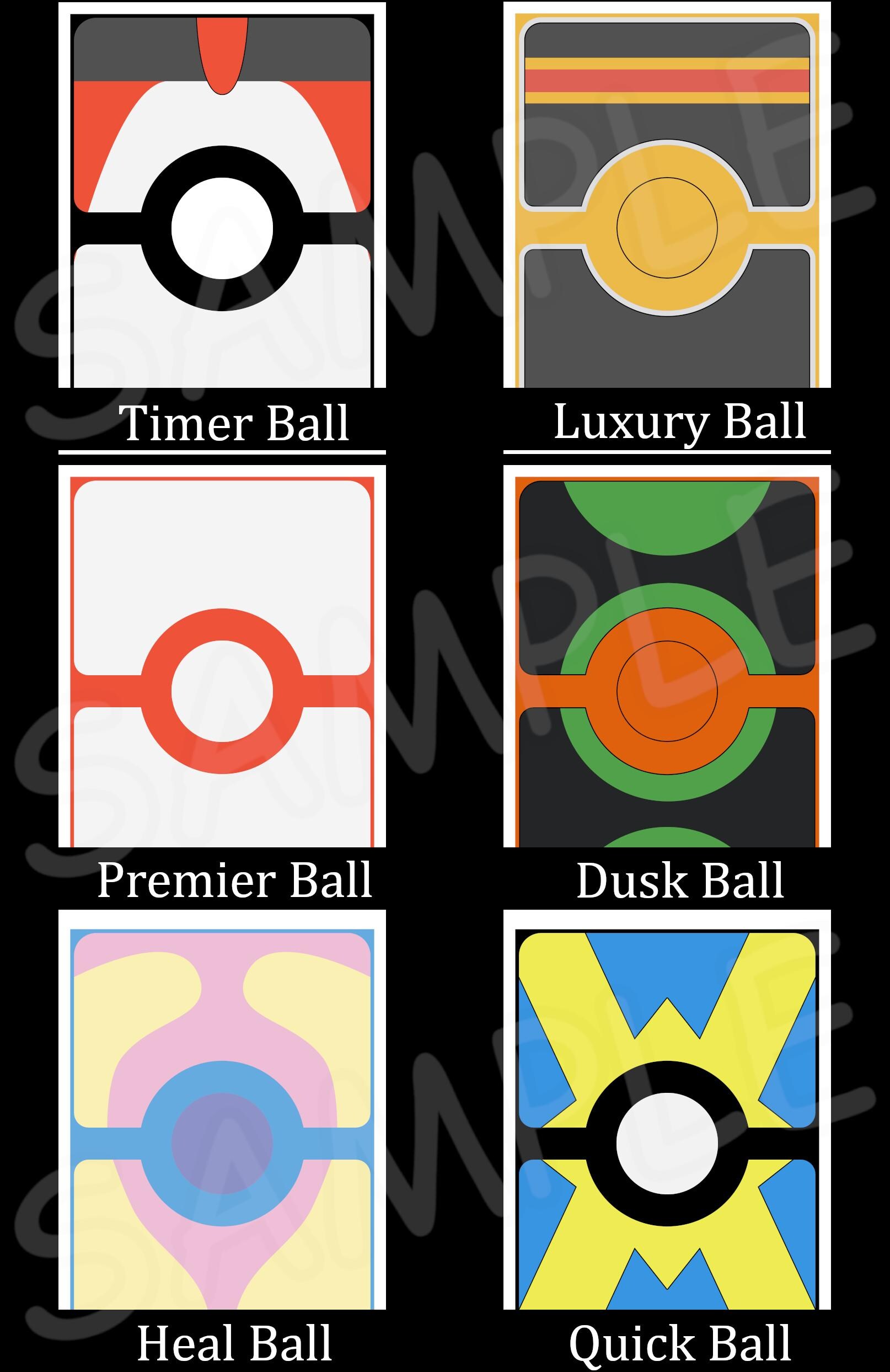 Pokmon TCG Unofficial Custom Card Sleeves - Pokball Series - Etsy
