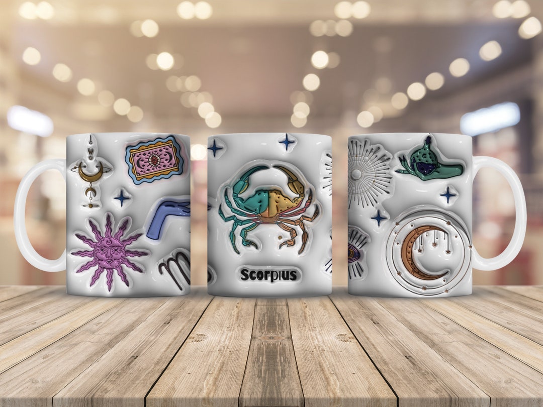 Zodiac Sign Coffee Mugs Astral Constellation Mug Set Etsy