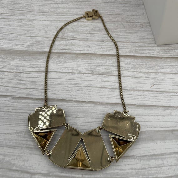 Vintage Signed Crown - Rectangular/triangular bla… - image 7