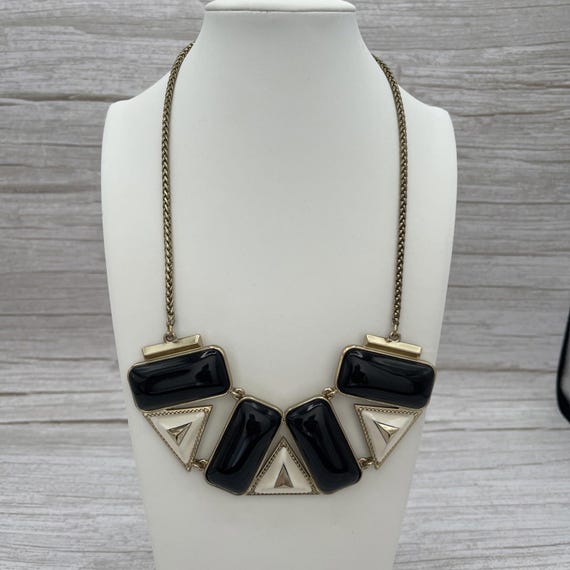 Vintage Signed Crown - Rectangular/triangular bla… - image 1