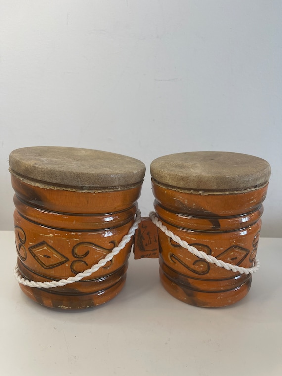 Vintage handmade traditional Moroccan drums