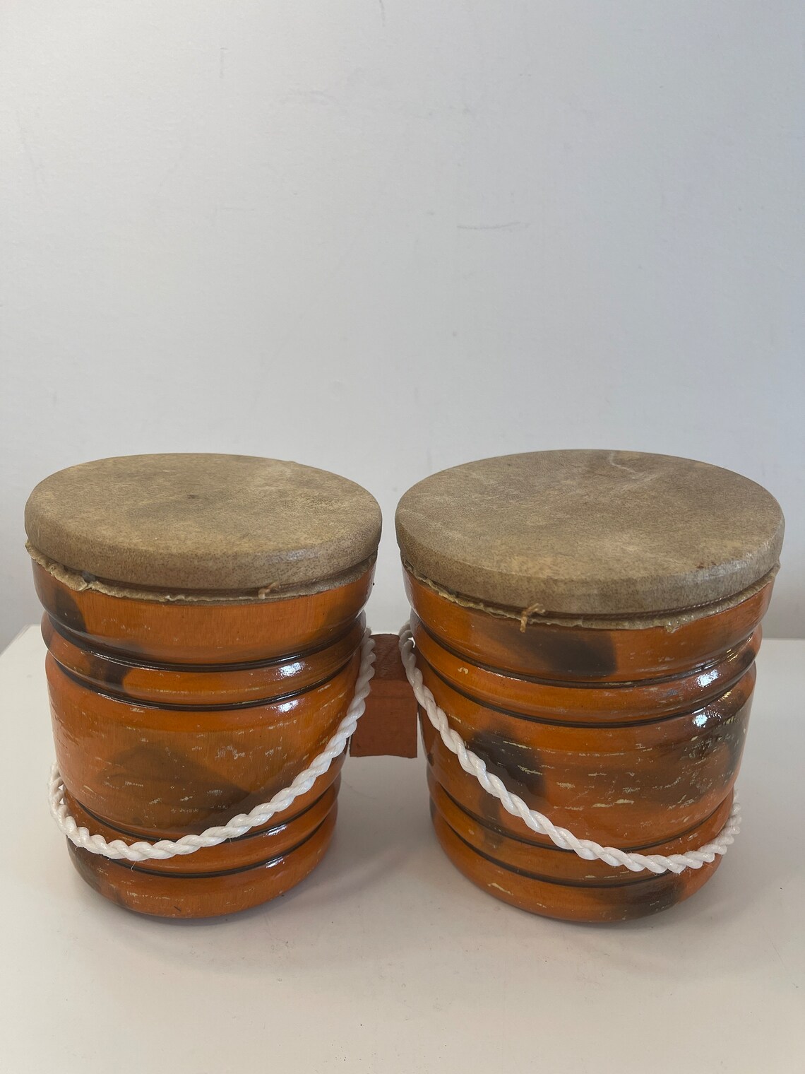 Vintage handmade traditional Moroccan drums, foto 3 di 5