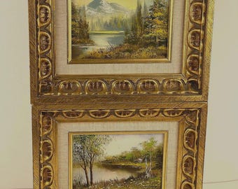 J.medina Oil Painting Landscape Trees Winter 8x10