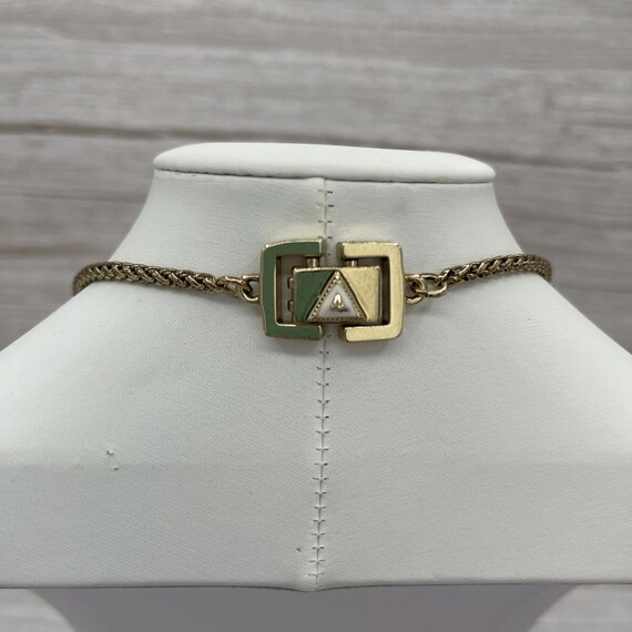 Vintage Signed Crown - Rectangular/triangular bla… - image 3