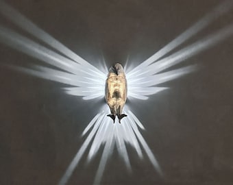 3D Printed Eagle Wall Light: Modern LED Home Decor