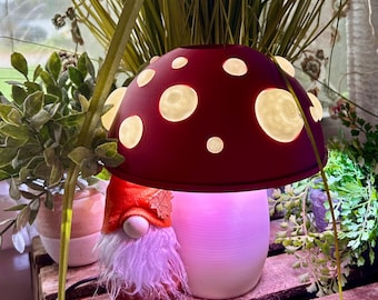 3D Printed Mushroom Lamp – Personalized LED Night Light