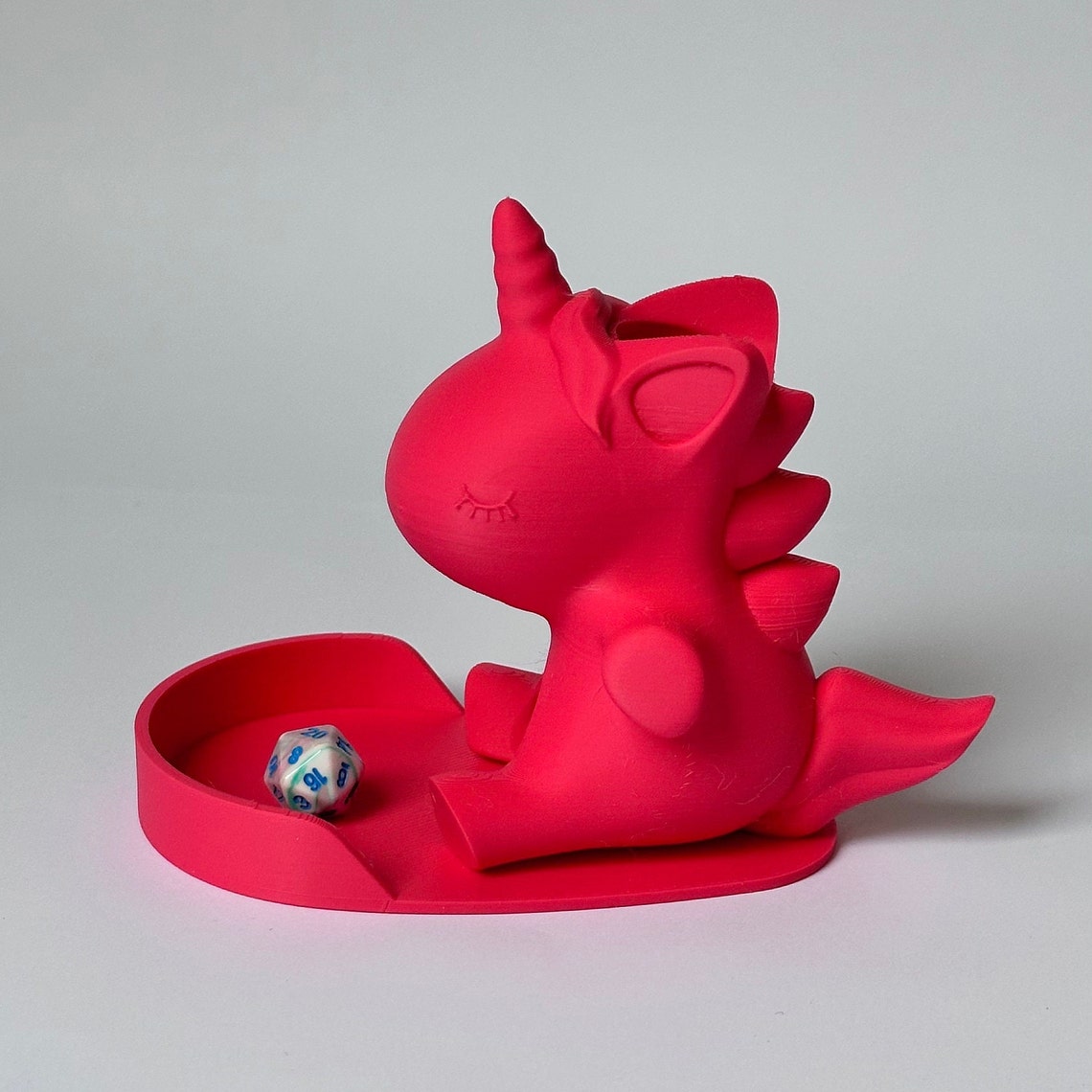 Neonpink Unicorn Dice Tower, Kids Dice Tower, Handmade, Portable Dice ...