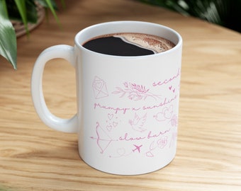 Romance Book Tropes Mug | Romance Reader Mug Gift | Book Lover Gift Romance Coffee Mug