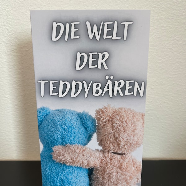 Die Welt der Teddybären / Klappkarte / passend für deinen A6 Binder / Rubbel-Challenge / Lose-Challenge / ausmalen