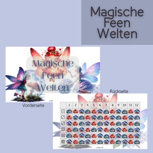 Magische Feen Welten / Klappkarten / Würfel-Bingo / Rubbeln / Würfeln / Lose / A6
